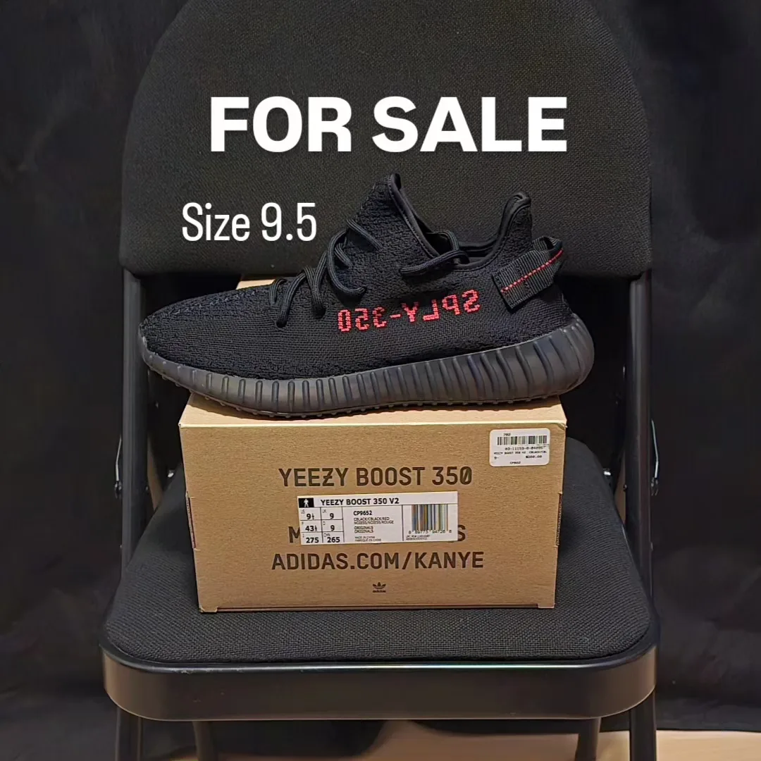 Adidas Yeezy 350 V2 Black Bred size 9.5 thumbnail