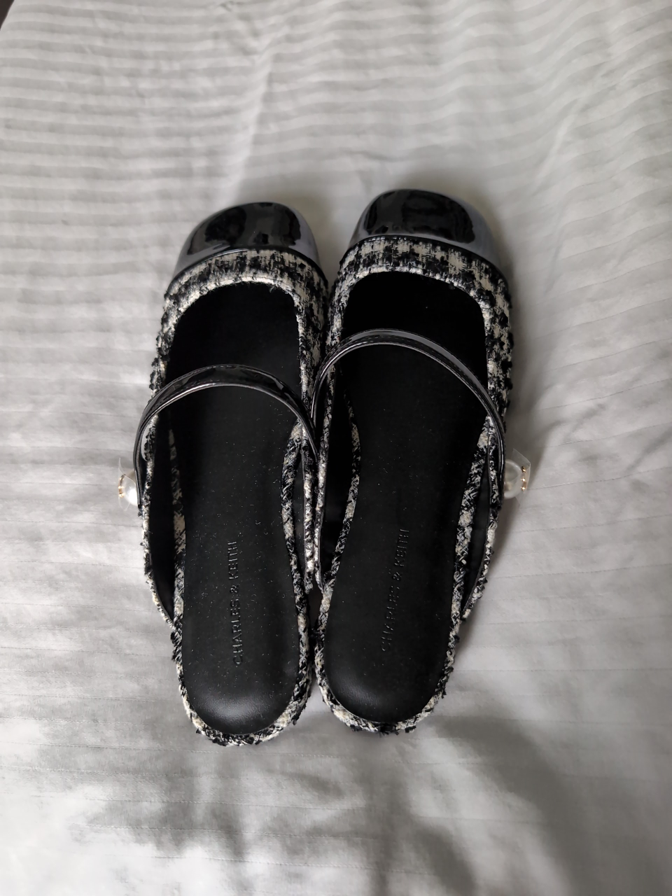 Charles & Keith Tweed Mules