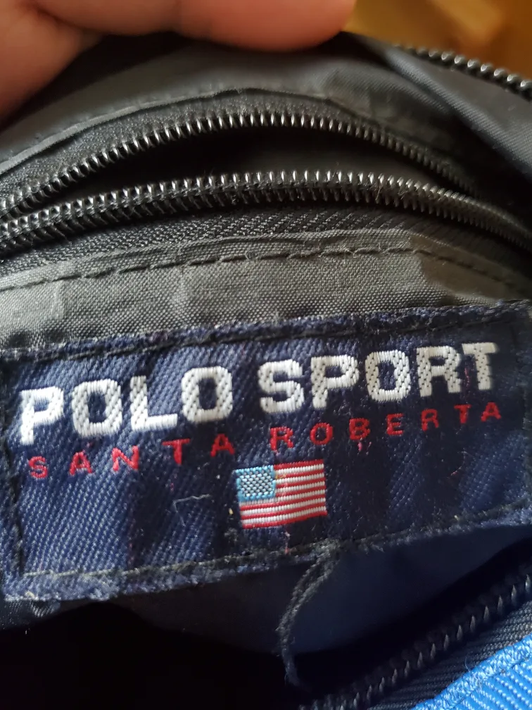 Ralph Lauren Polo Sport Messenger Bag Crossbody Blue Vintage image indicator(3)