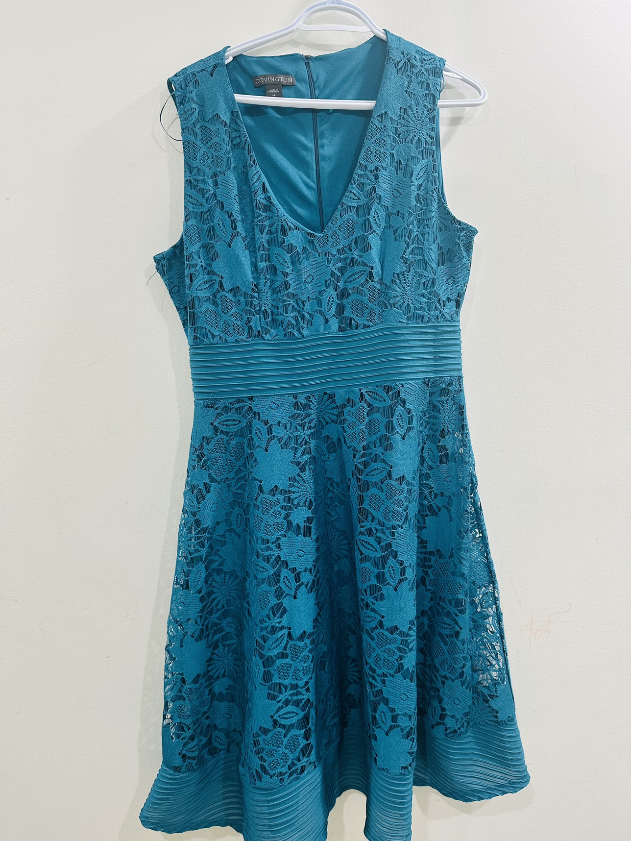Covington Teal Lace Dress