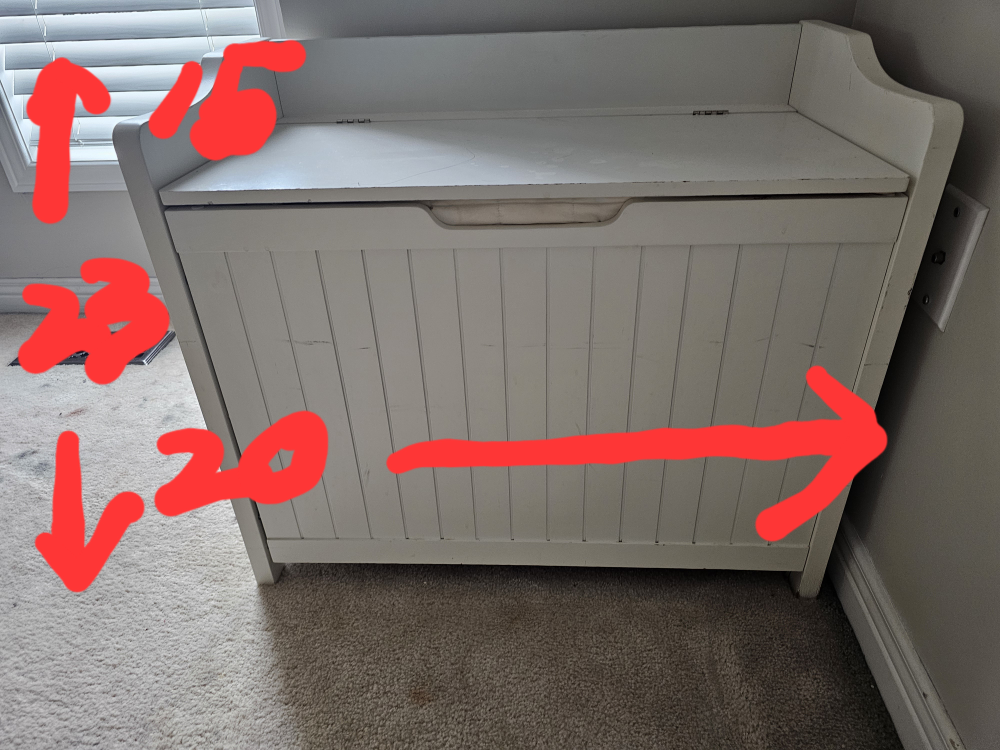 White Storage Bench