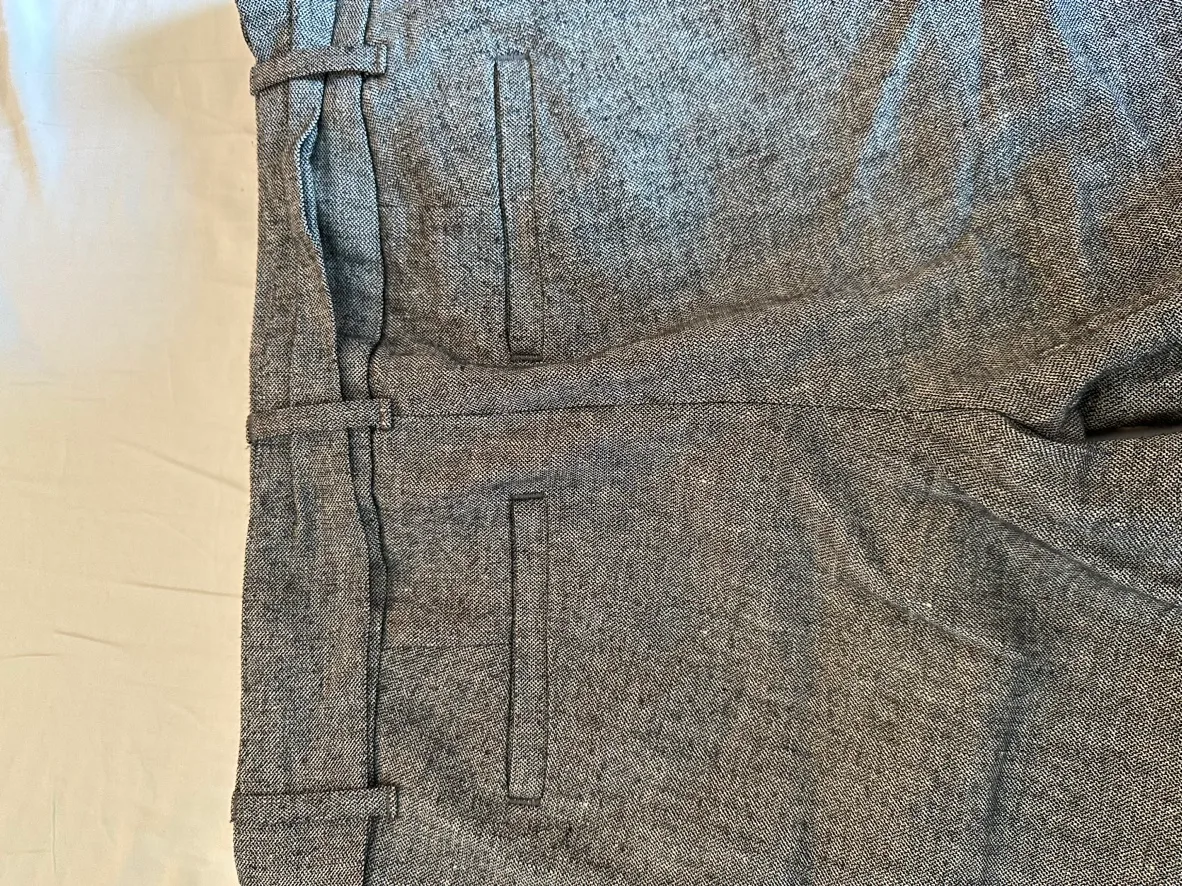 LOFT Grey Belted Pants image indicator(8)