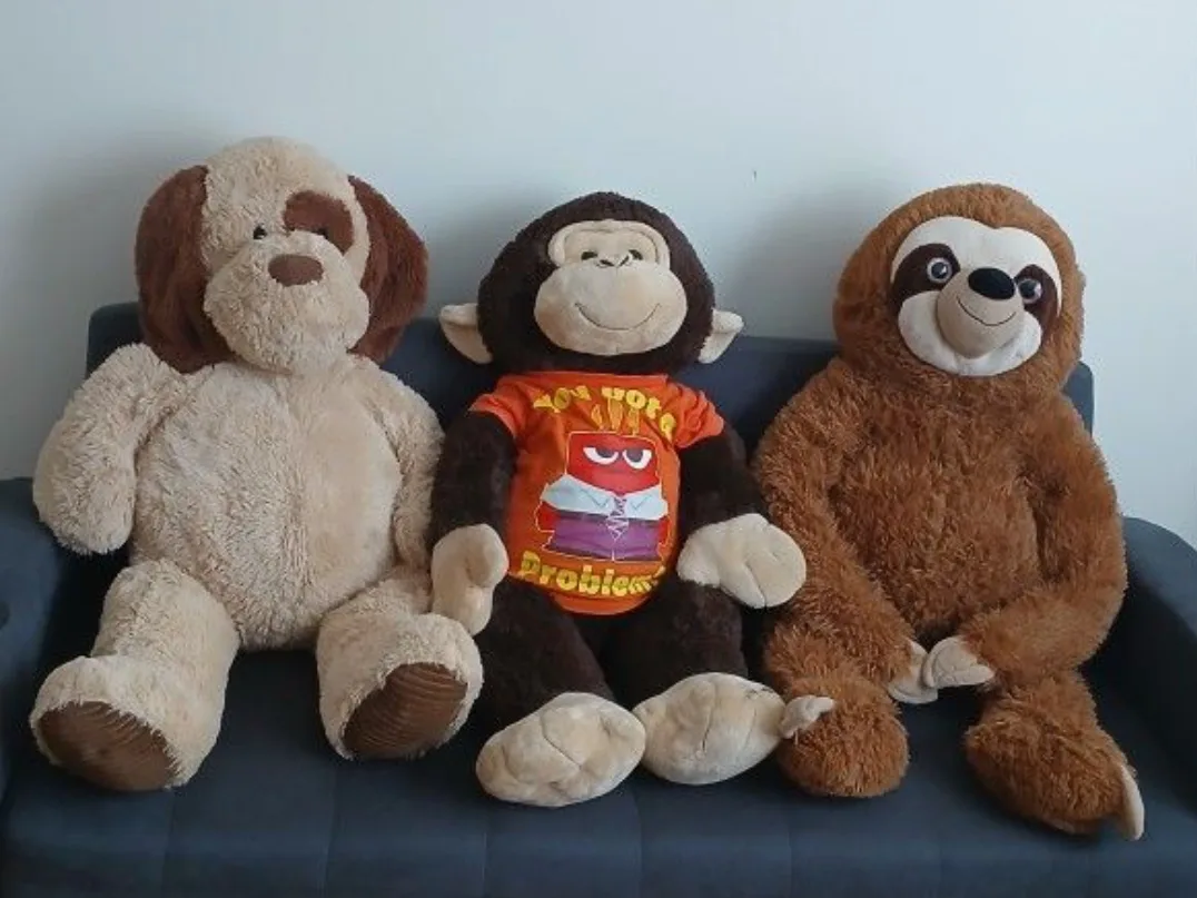 3 Large Monkey Plush Toy thumbnail