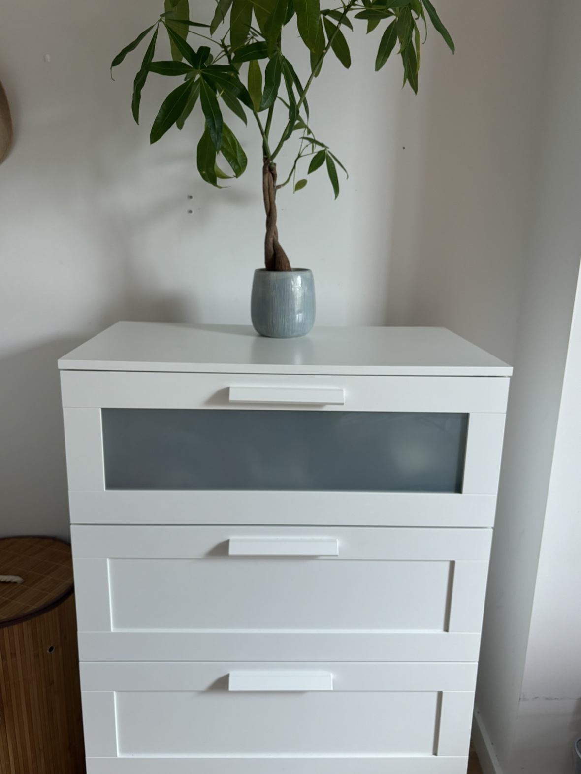 White Dresser with Glass Top Drawer - photo 4