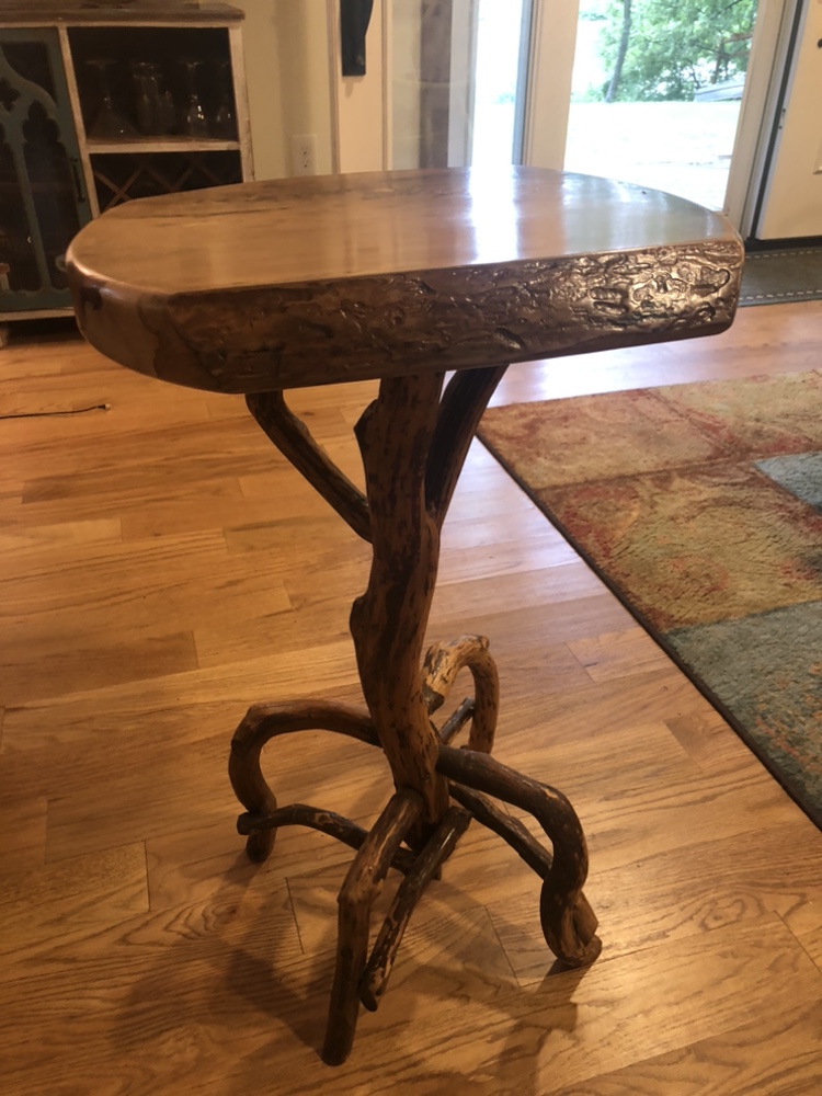 Rustic Wood Side Table - photo 5