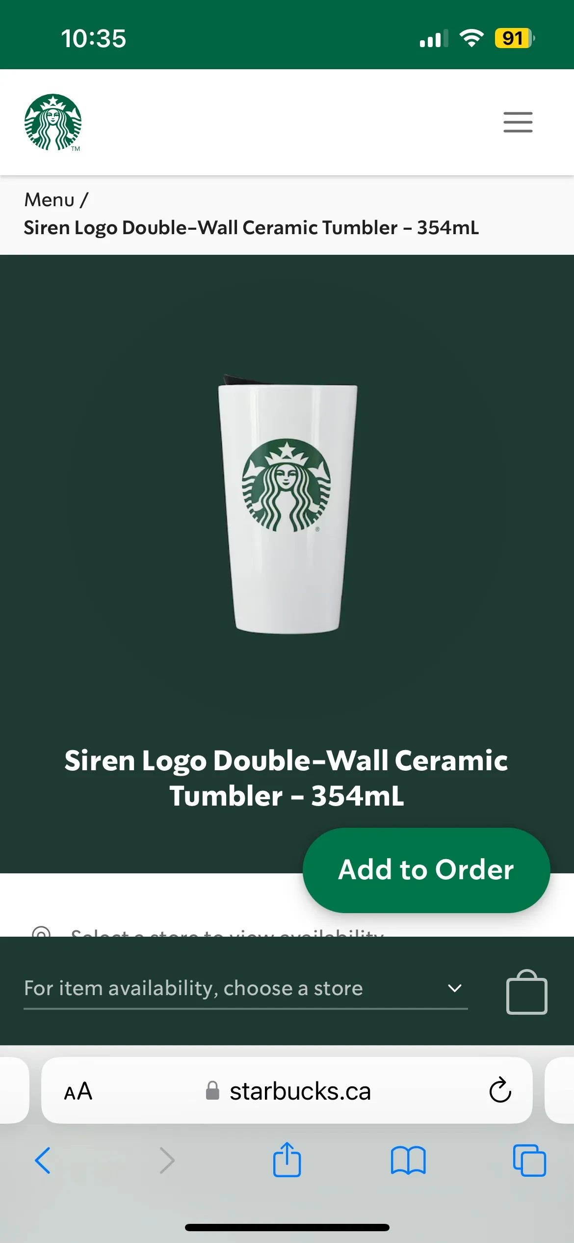 Starbucks siren logo tumbler - 355mL image indicator(5)