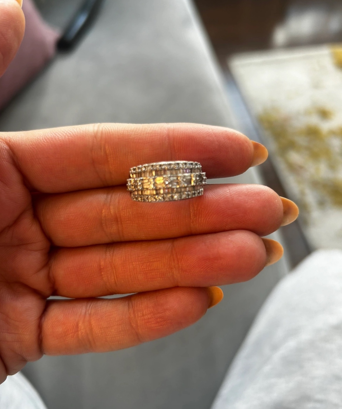 14k White gold diamond ring - photo 4
