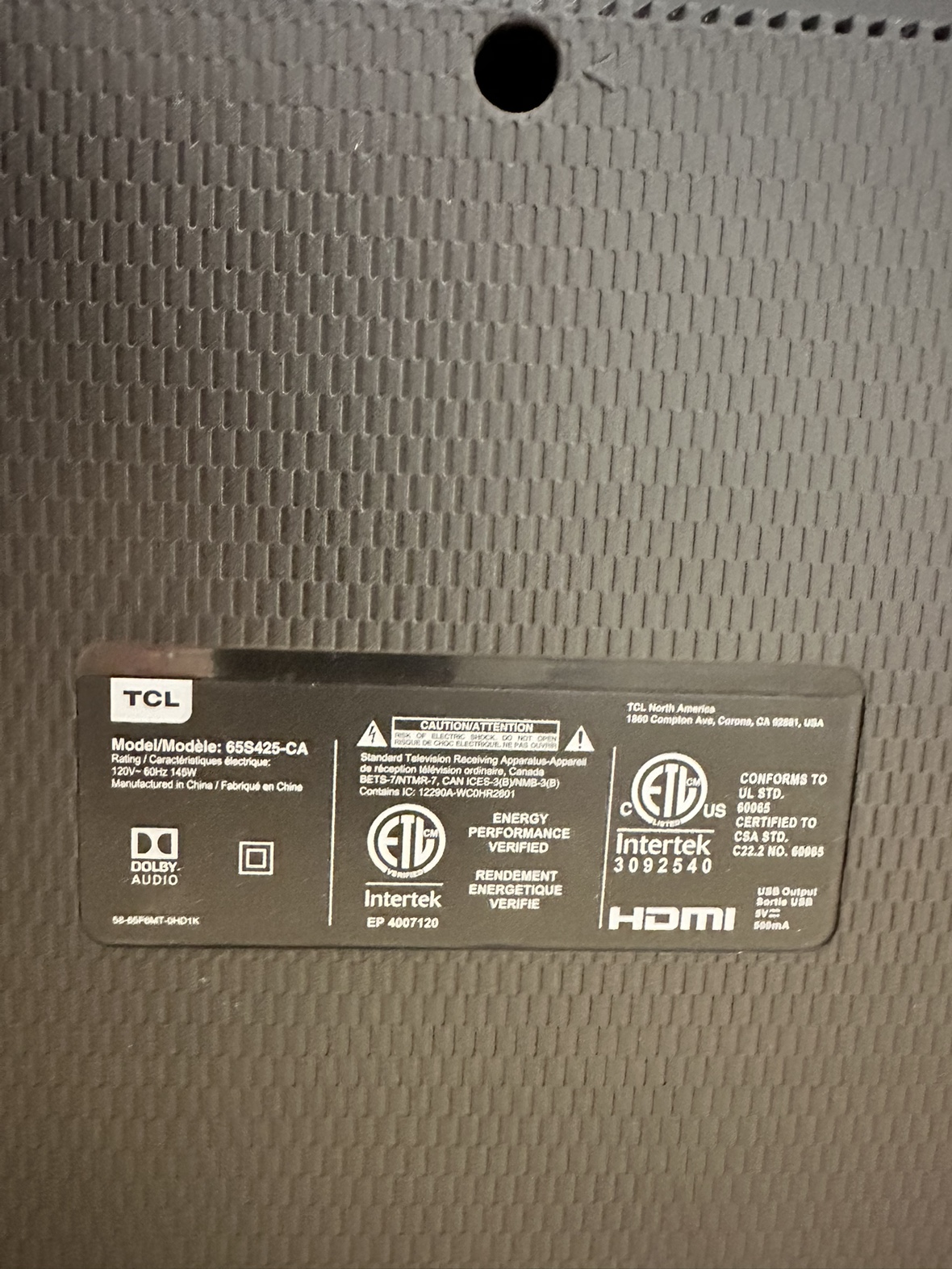TCL 65 inch 4K TV - photo 5