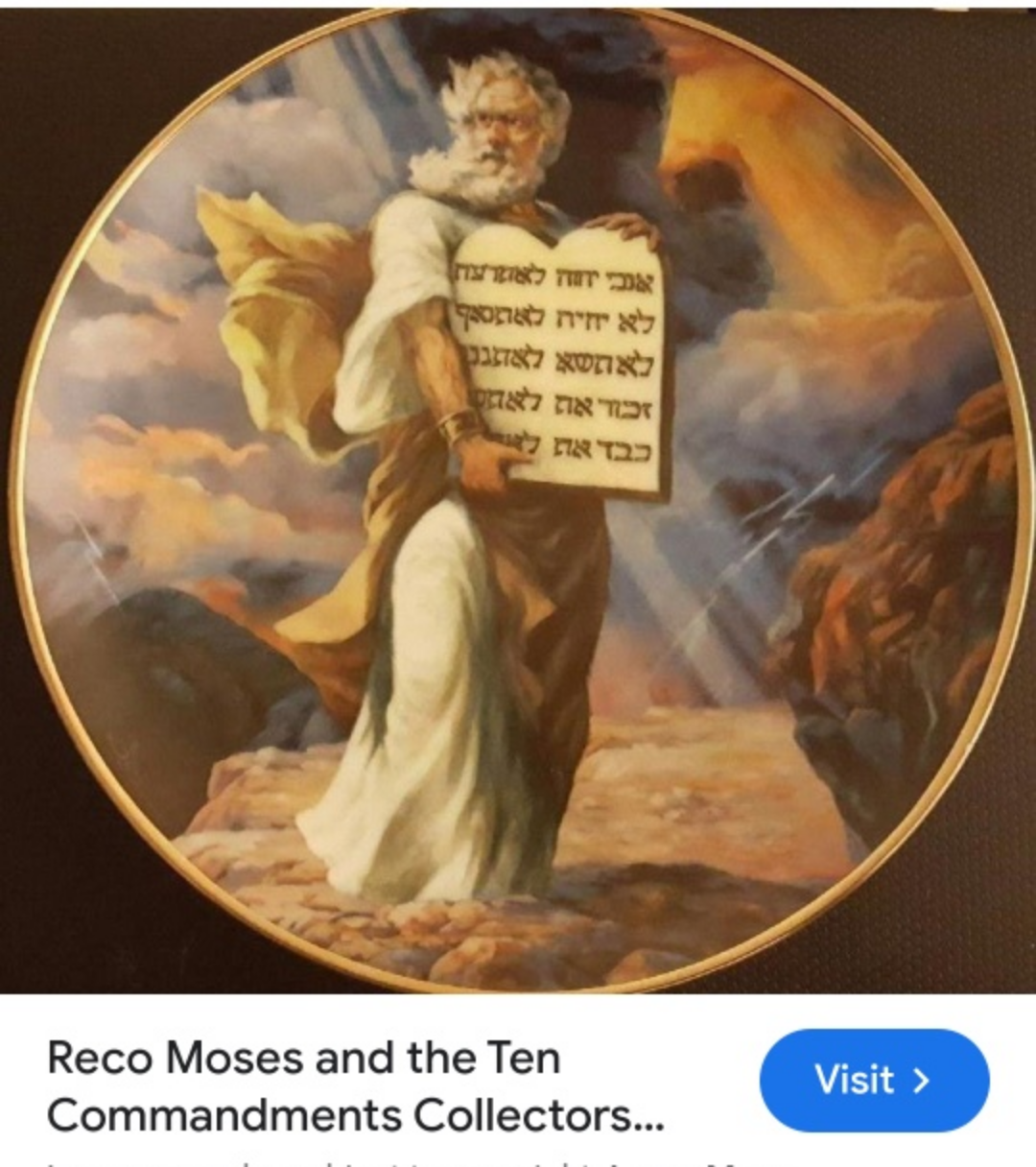 Reco Moses and the Ten Commandments Collector Plate - photo 3