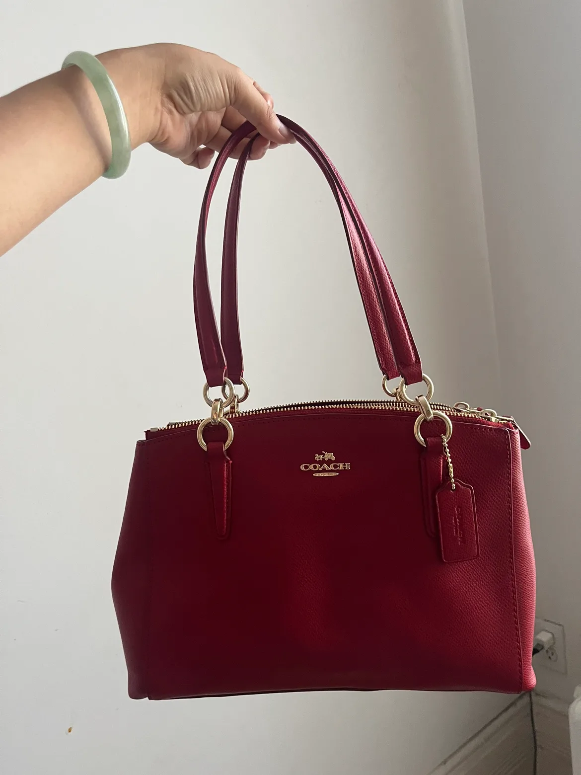 Coach Red Leather Bag thumbnail