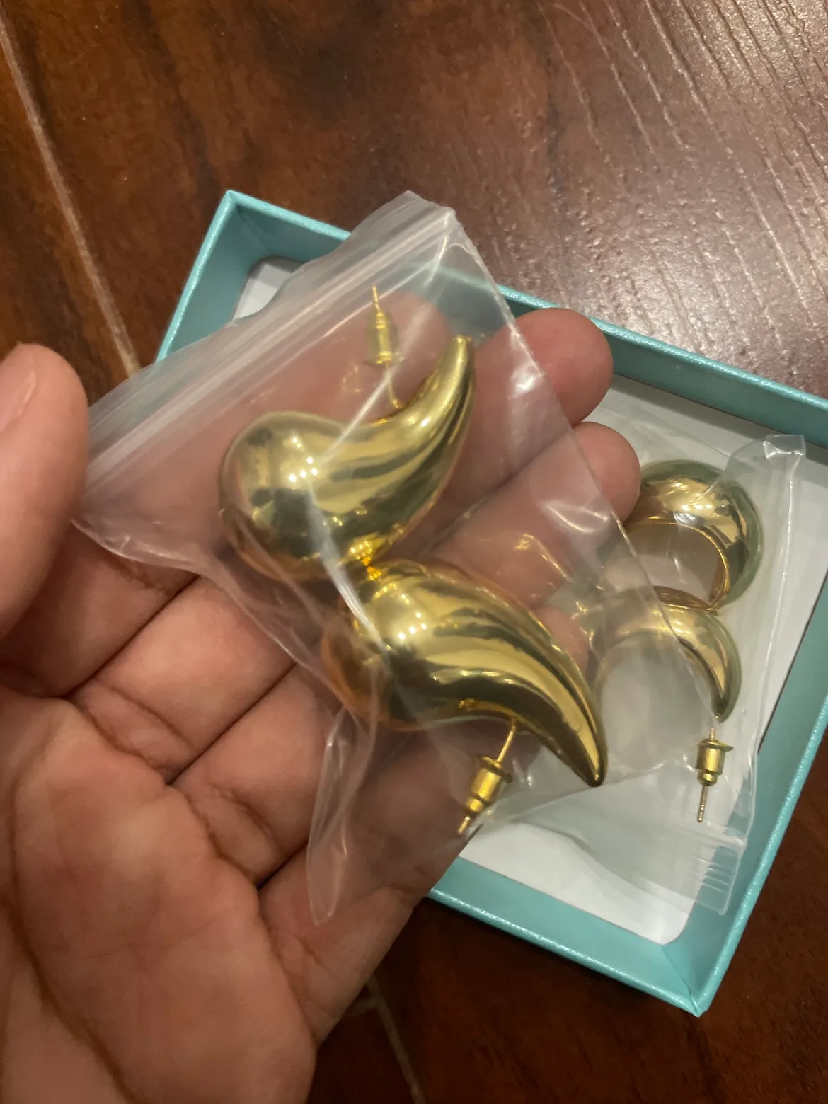 Gold Drop and Hoop Earrings + extra backings image indicator(2)