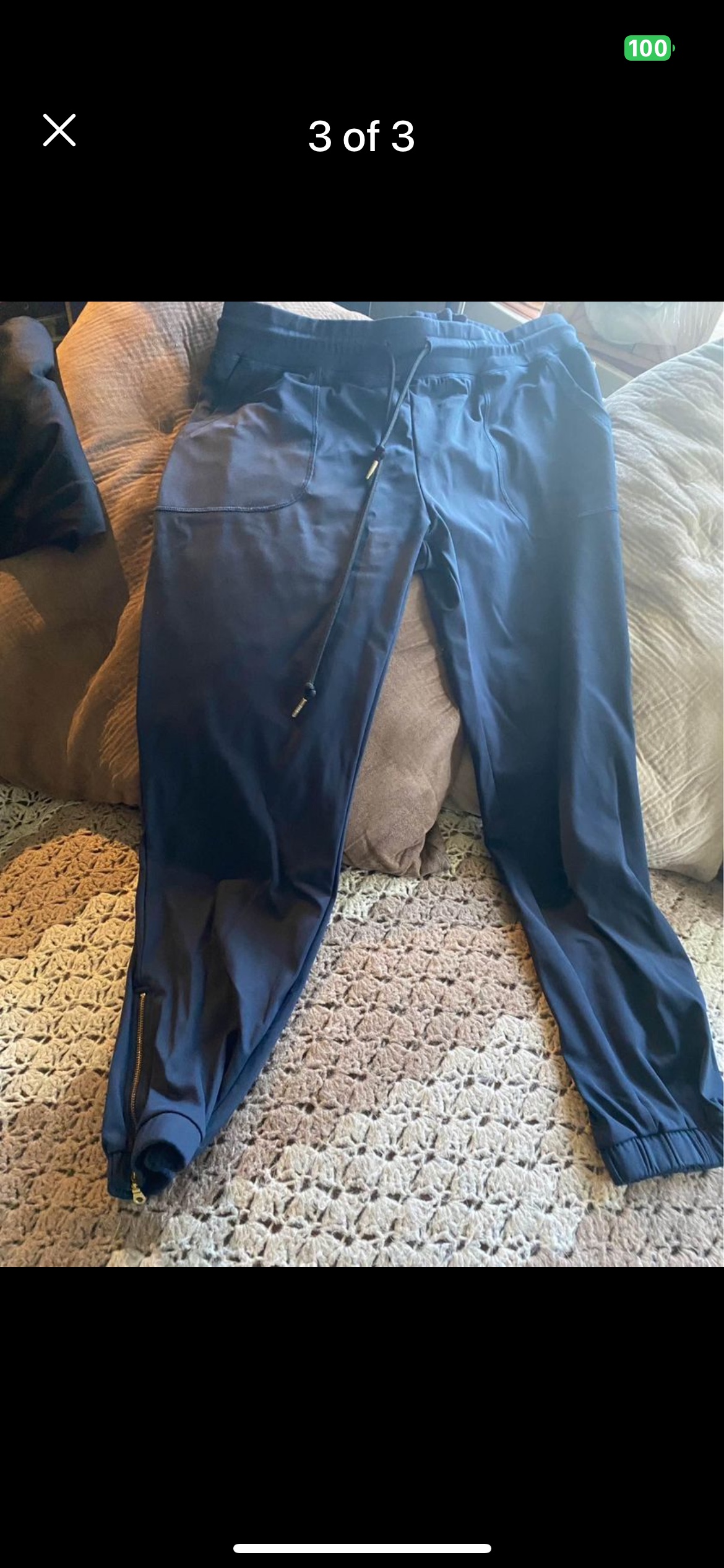 Peak Performance Navy Zipper Joggers