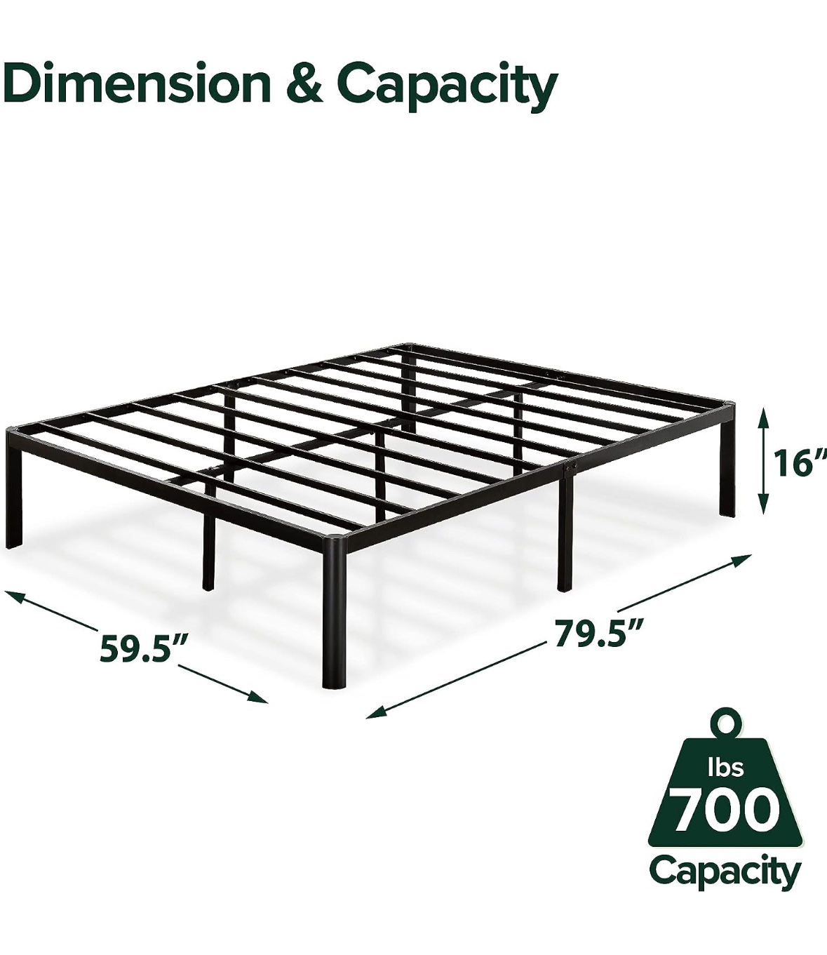 Queen Metal Bed Frame - photo 2