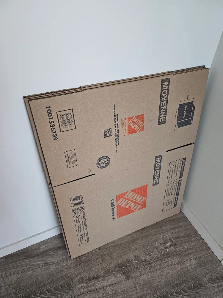 3x medium Home Depot moving boxes thumbnail