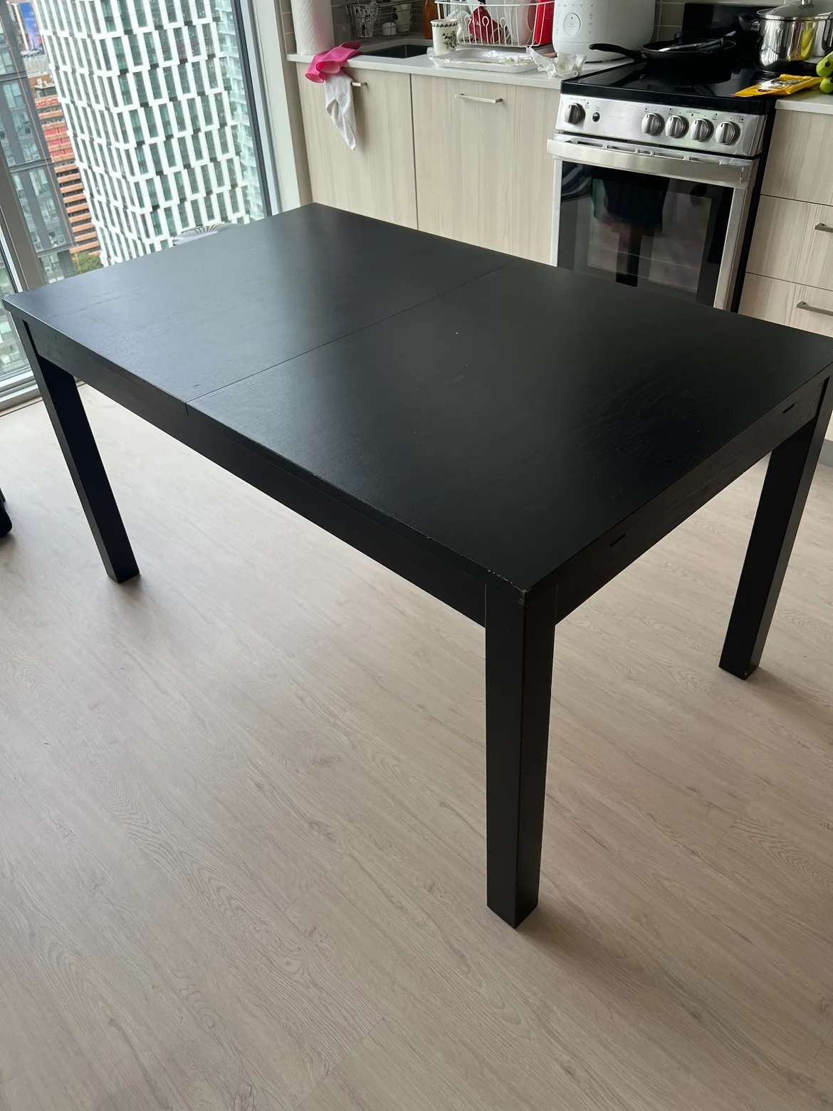 IKEA Large Black Dining Table (HAS TO GO ASAP) thumbnail
