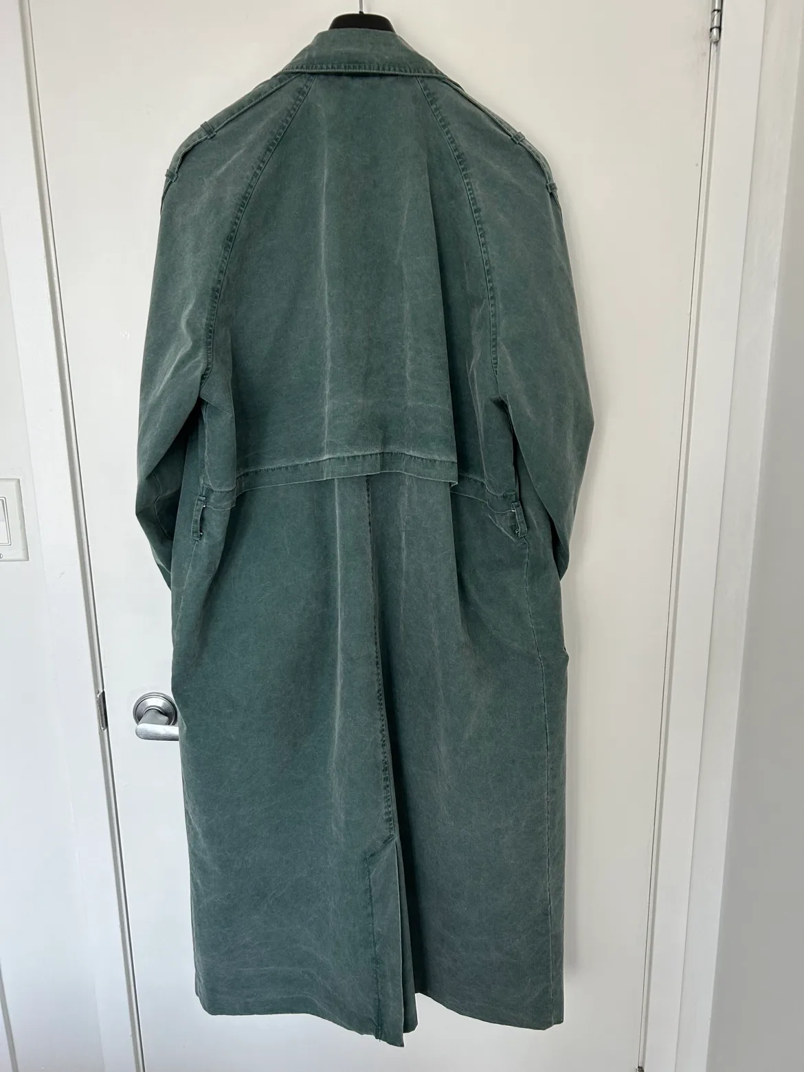 ASOS UK Green Trench Coat image indicator(3)