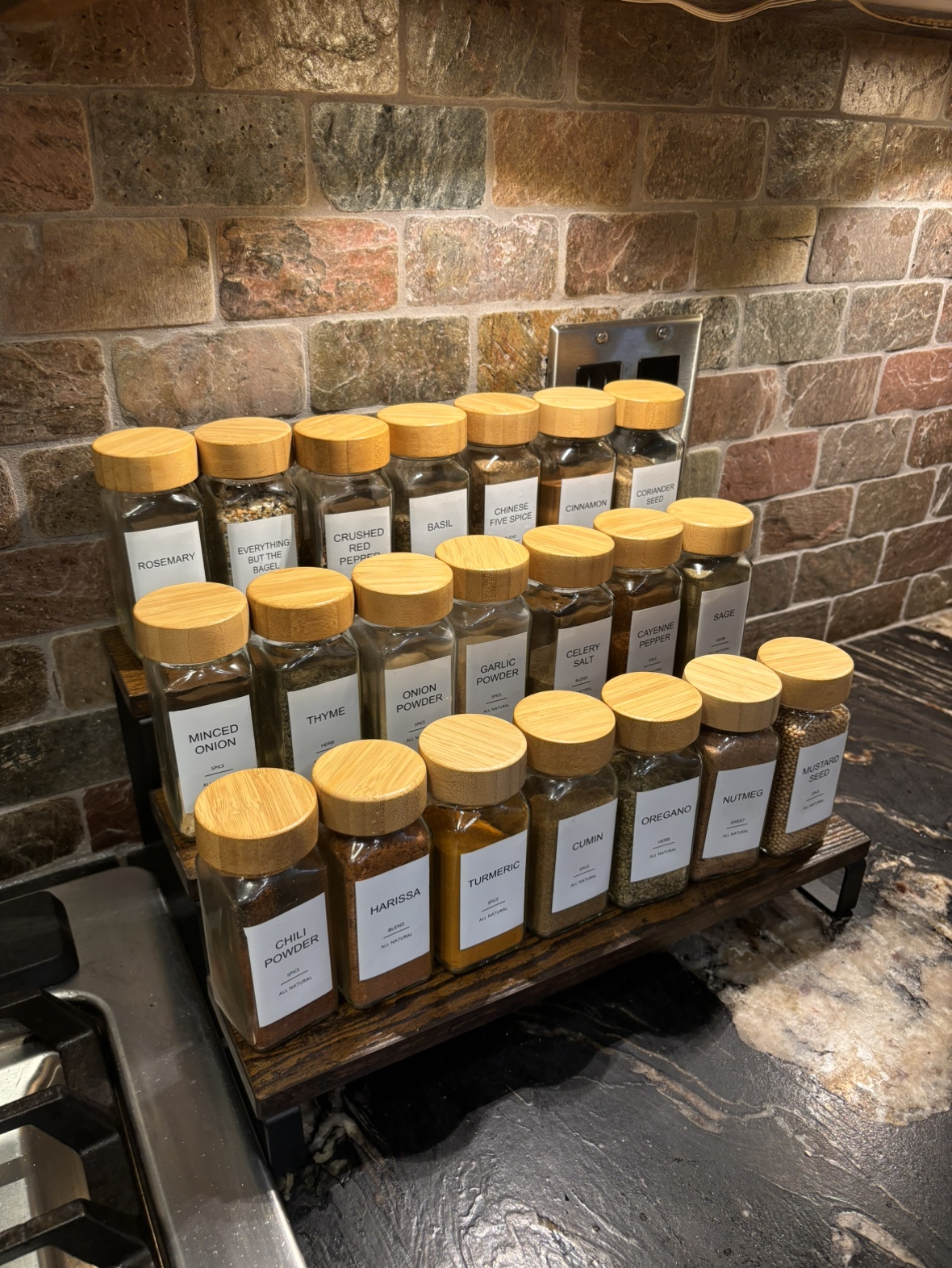 Three Tier Wood Spice Rack - photo 3