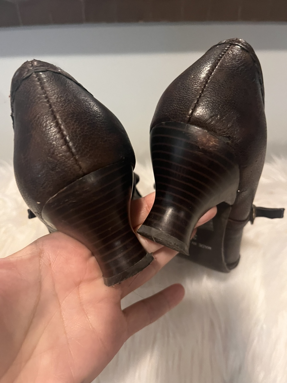 🧡 Brown Buckle Heels - photo 3