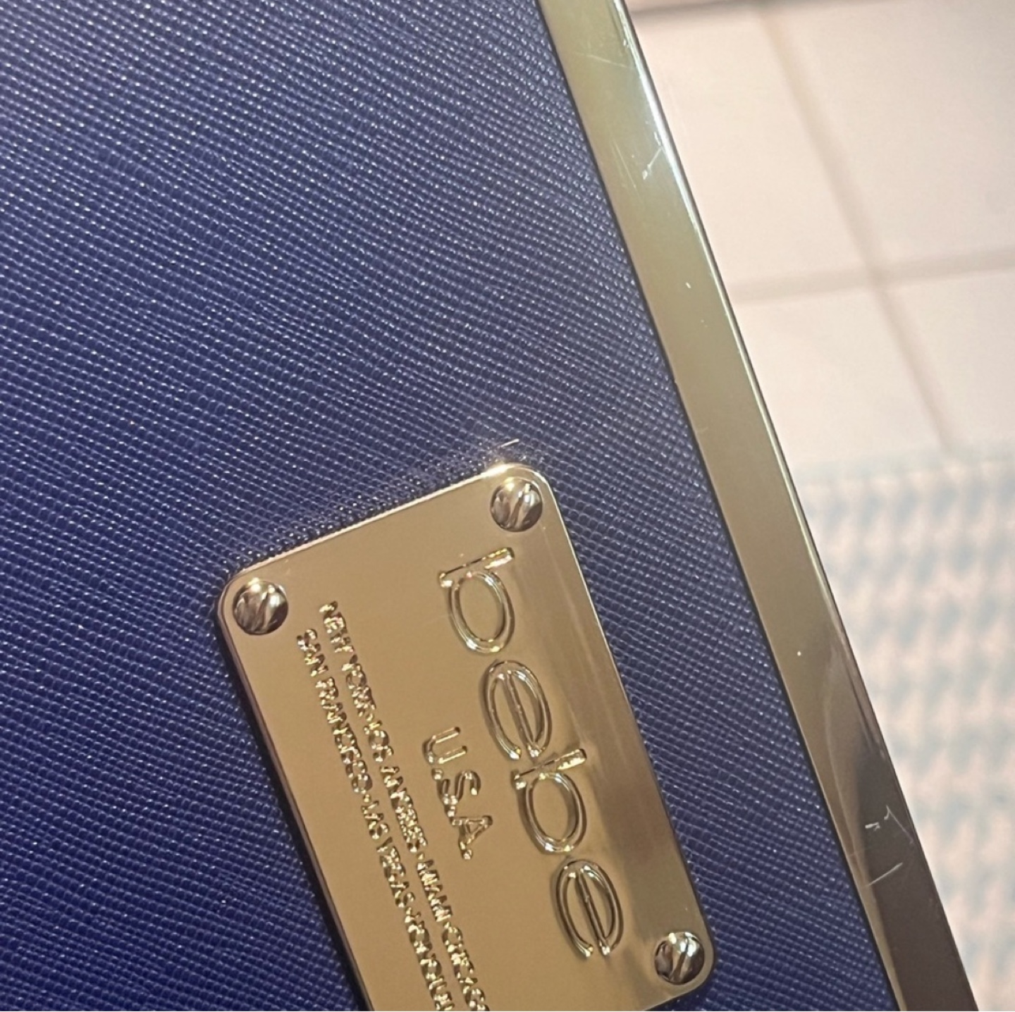 Bebe Navy Blue & Gold Clutch Bag - photo 5