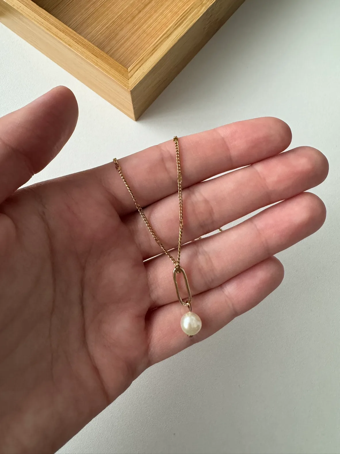 Gold Pearl Necklace image indicator(2)