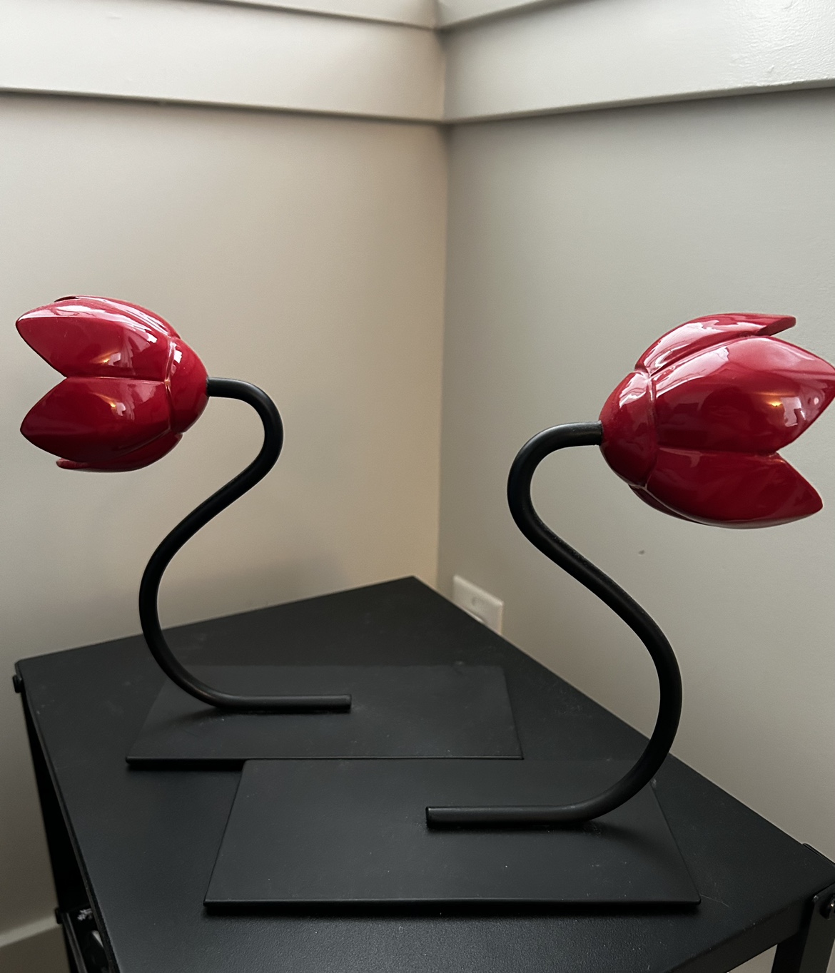 Red Tulip Bookends