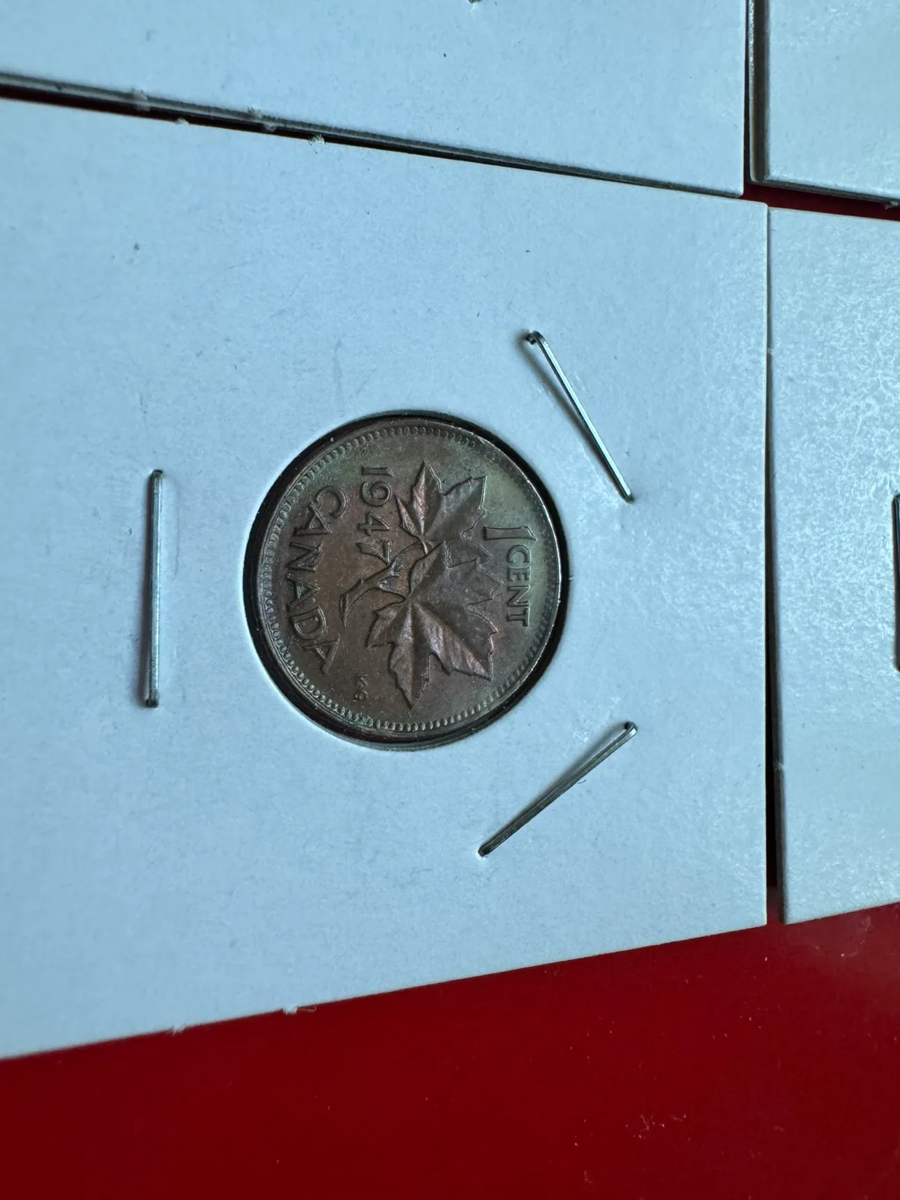 4 Canada 1947 x2, 1950, 1951 cents King George VI image indicator(7)