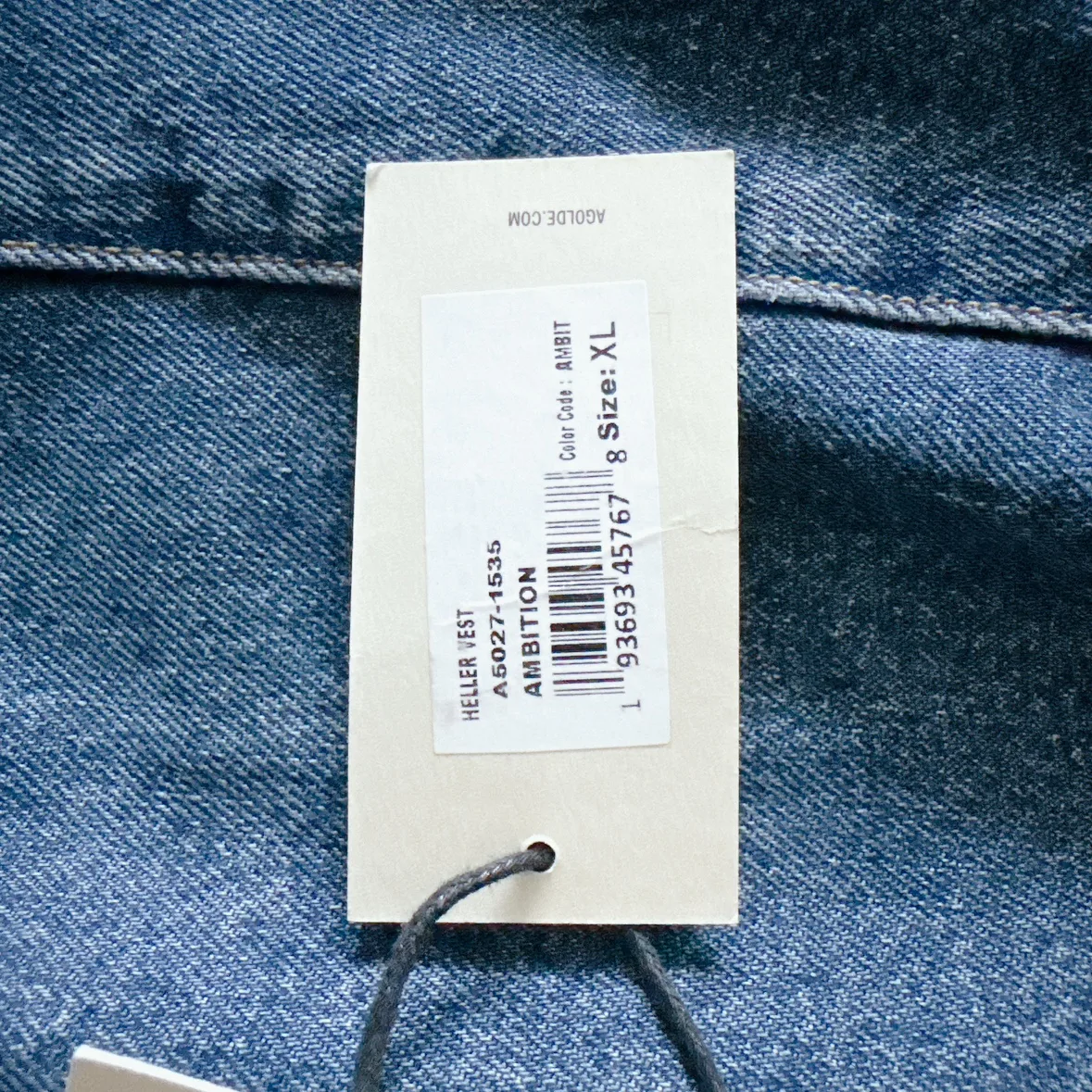 Agolde Denim Vest New with tags! Size XL Aritzia image indicator(3)