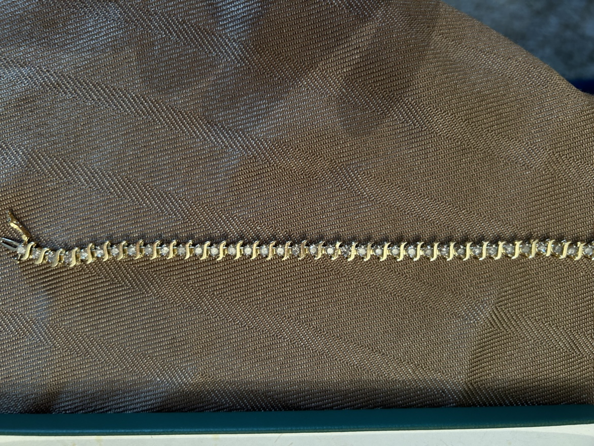 Diamond Tennis Bracelet 3.5 carat diamonds 14k gold pick up - photo 2