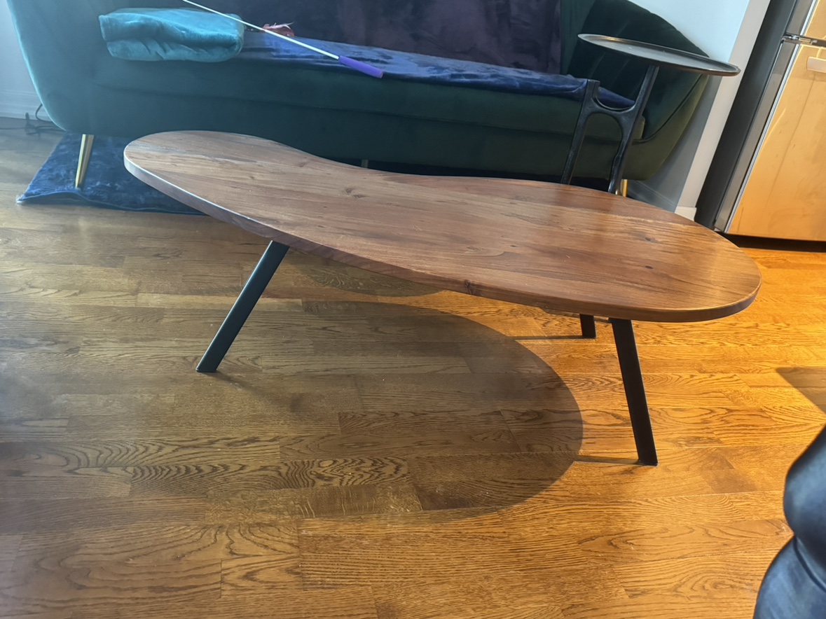 Unique-Shaped Solid Wood Coffee Table - photo 4