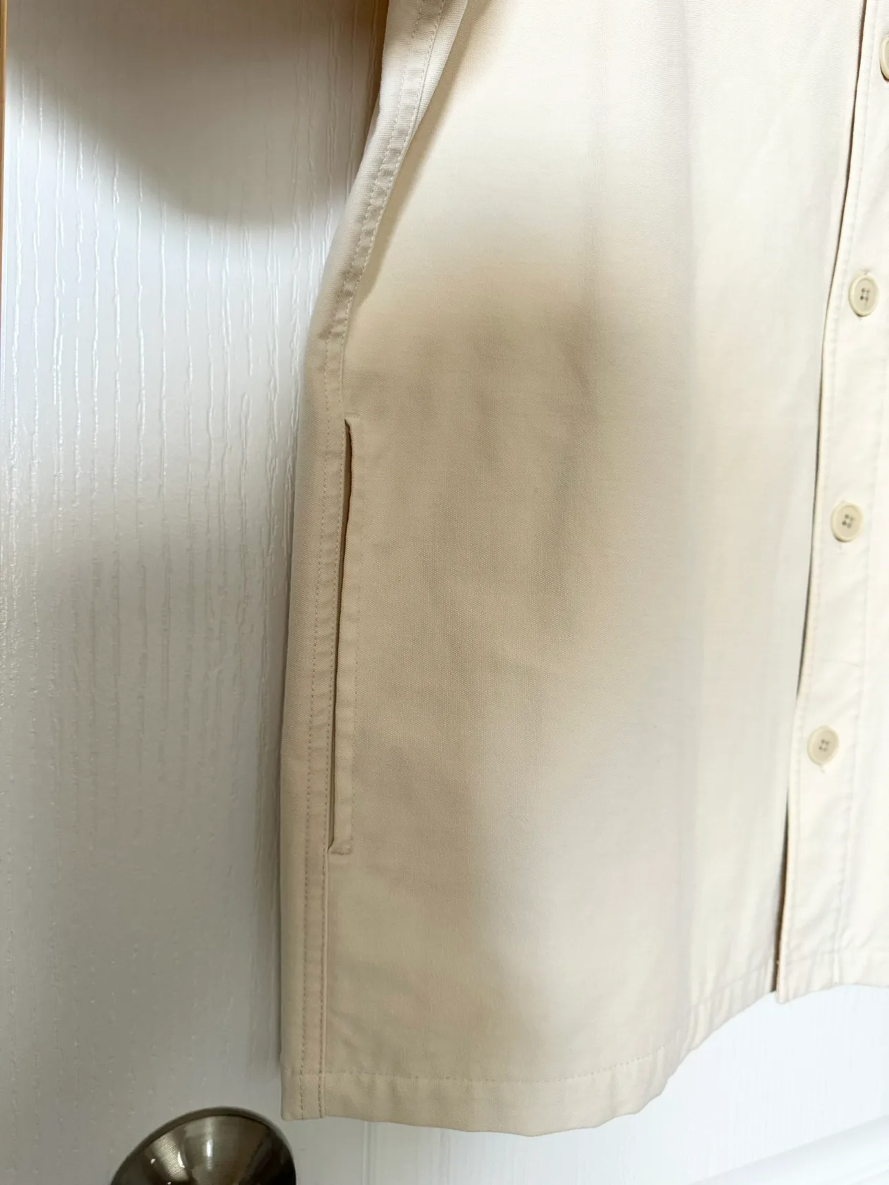Uniqlo Ivory Long Sleeve Button Up Shirt - Men’s image indicator(5)