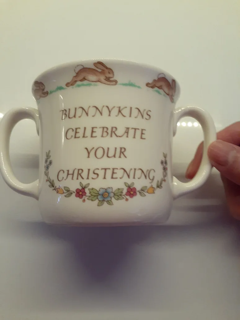 Royal Doulton Bunnykins Celebrate Your Christening Cup image indicator(2)