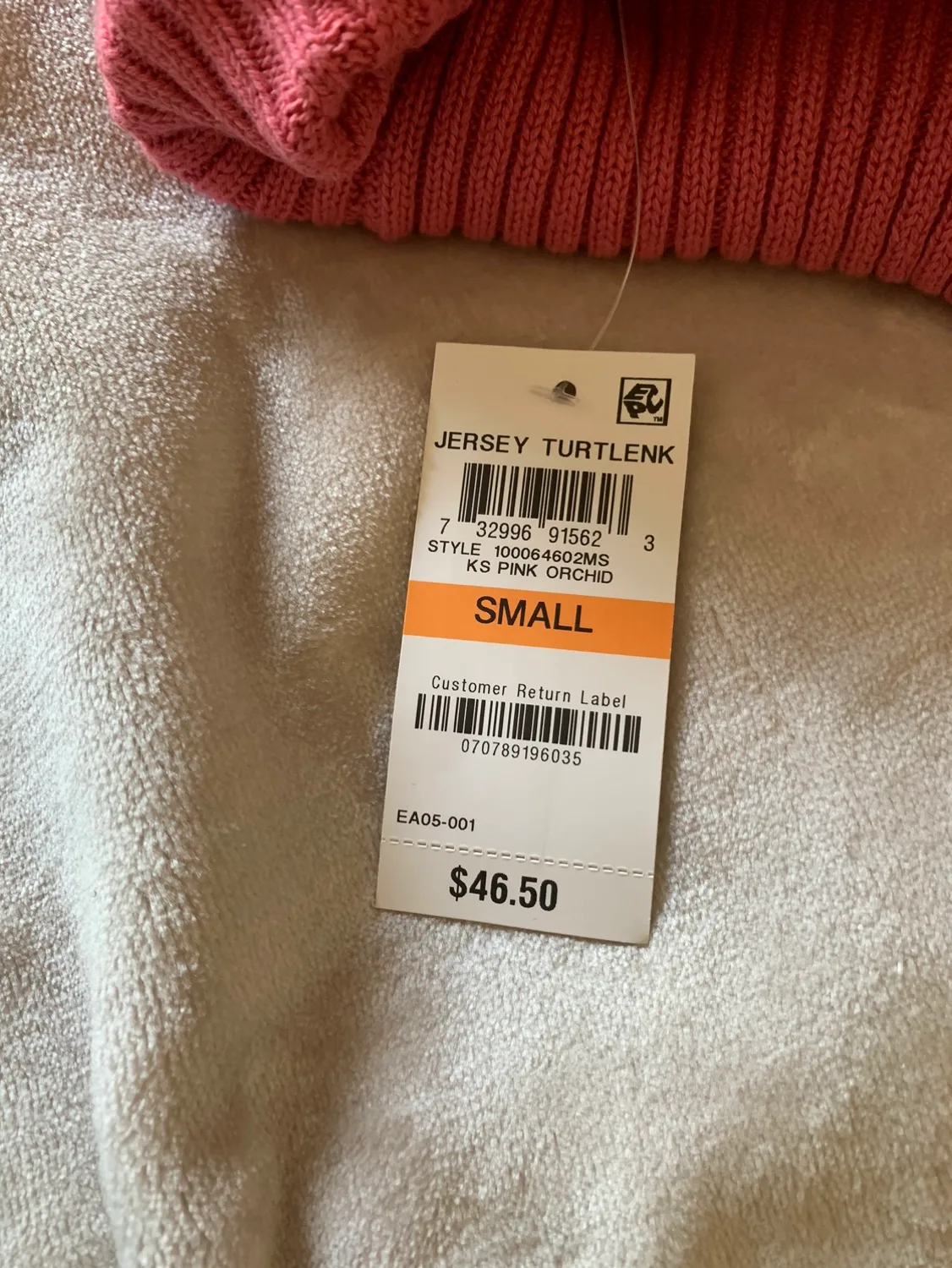 Pink Turtleneck Sweater - 100% Cotton - Still Has Tags image indicator(9)