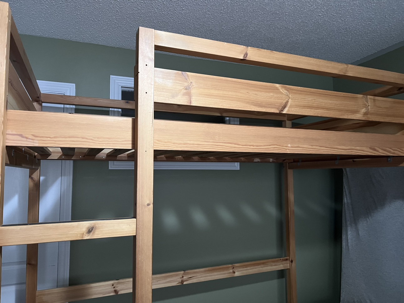 IKEA Wooden Loft Bed Frame (Twin bed)
