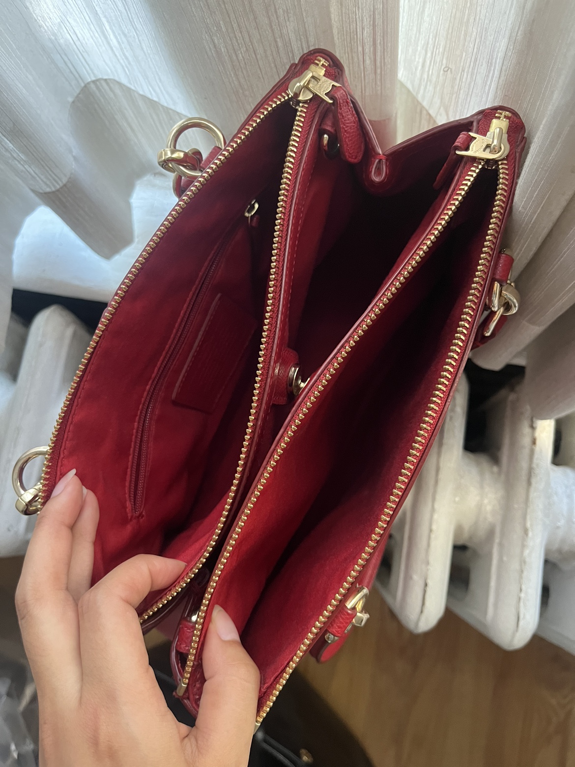 Coach Red Leather Bag - photo 4