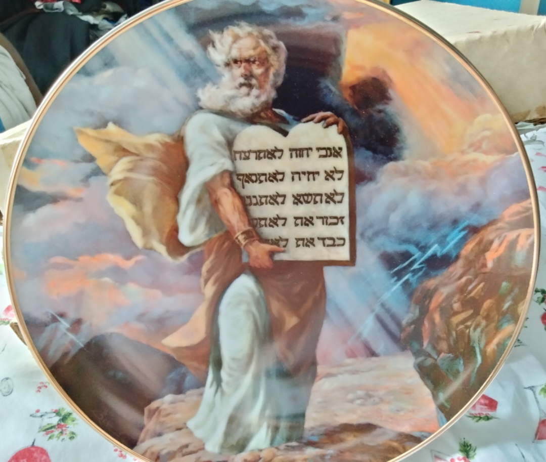 Reco Moses and the Ten Commandments Collector Plate