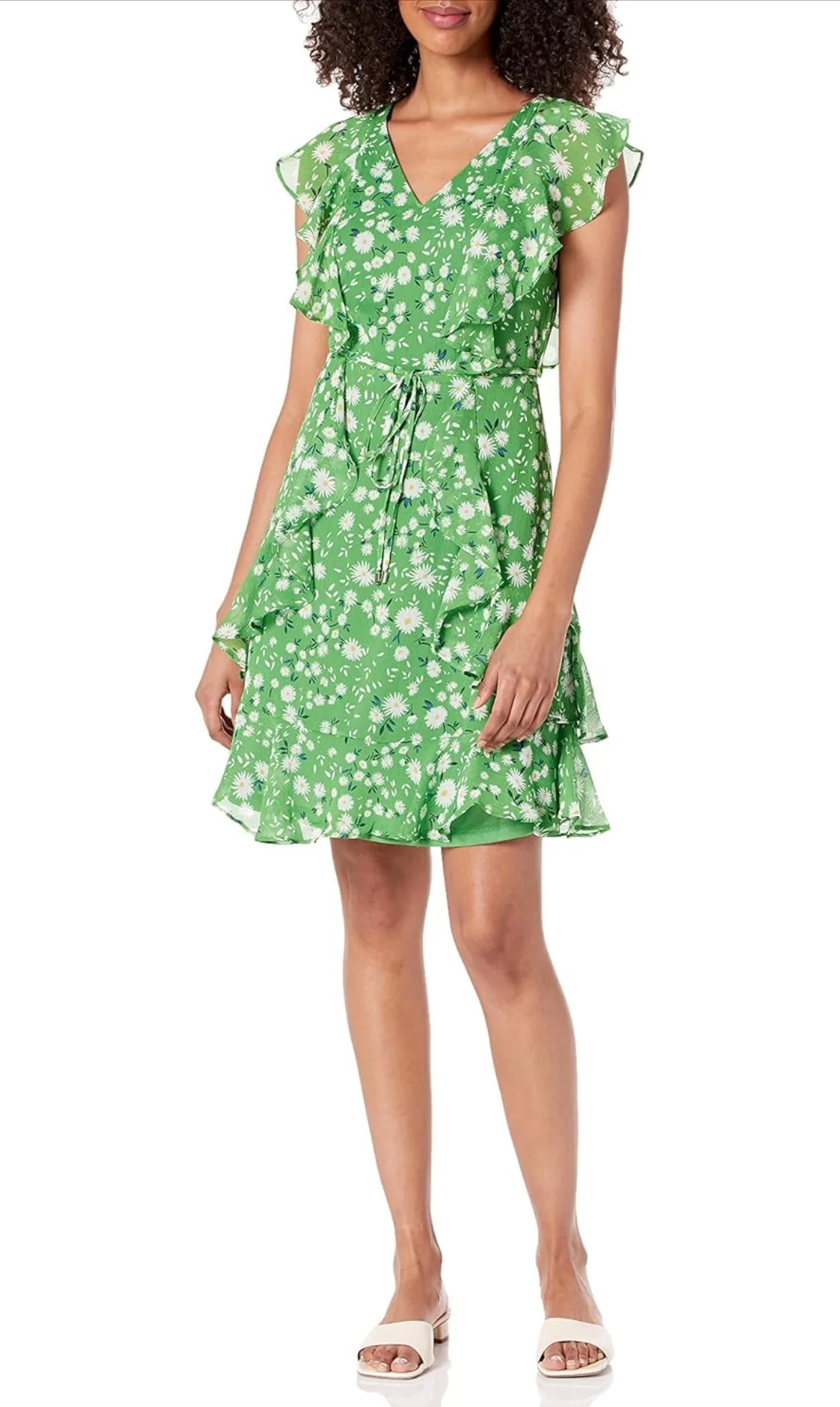 Tommy Hilfiger Green Floral Dress thumbnail