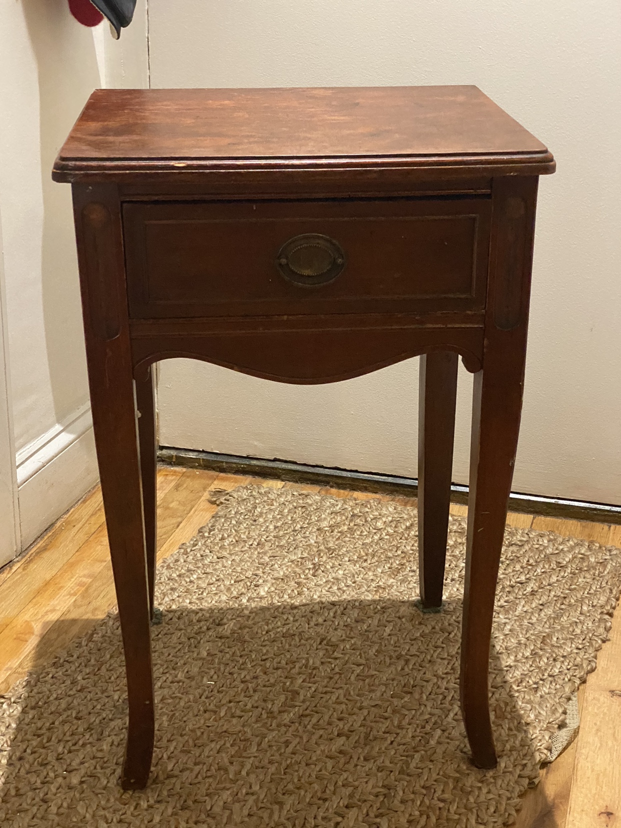 Wooden End Table with Drawer