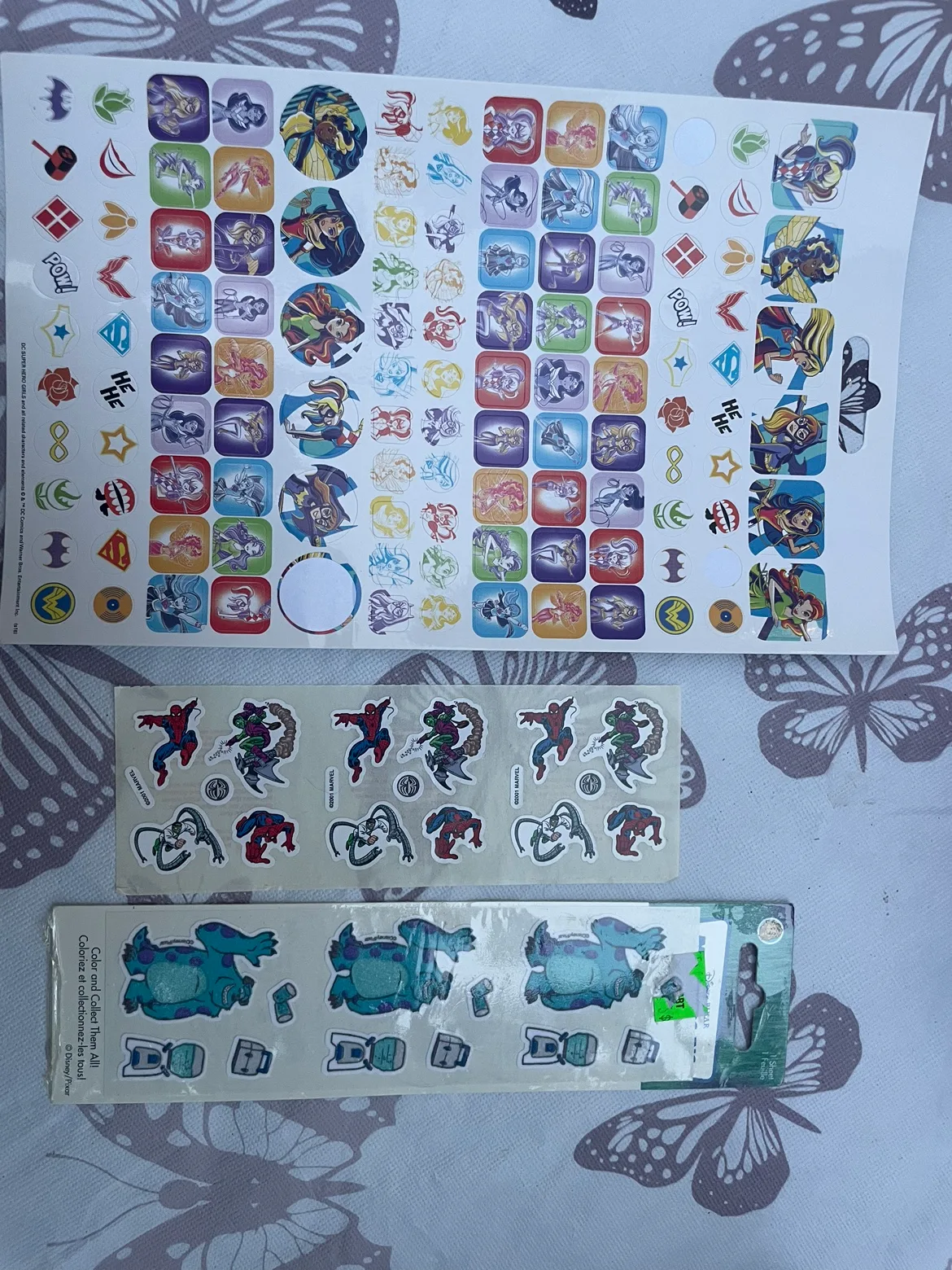 Sticker Pack - Super Hero Girls, Pixar, Spider-man - #freecycle thumbnail