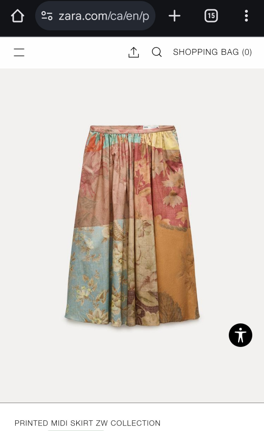 Zara Printed Midi Skirt (M) - photo 3