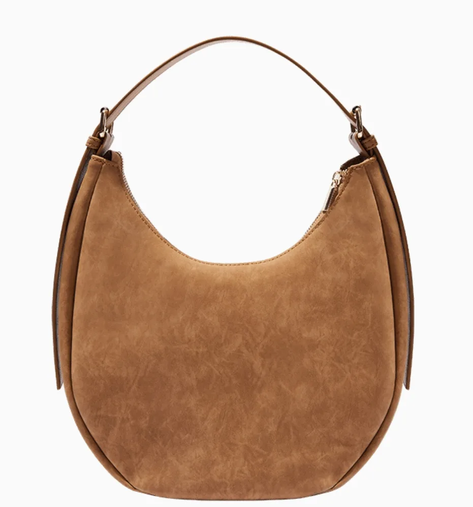 NWT 4th & Reckless Una Faux Suede Crescent Shoulder Bag thumbnail