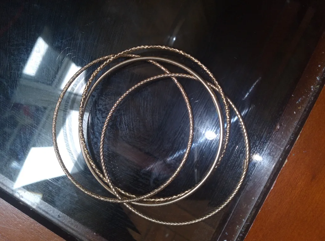 Set of Four Gold /silver Bangles thumbnail