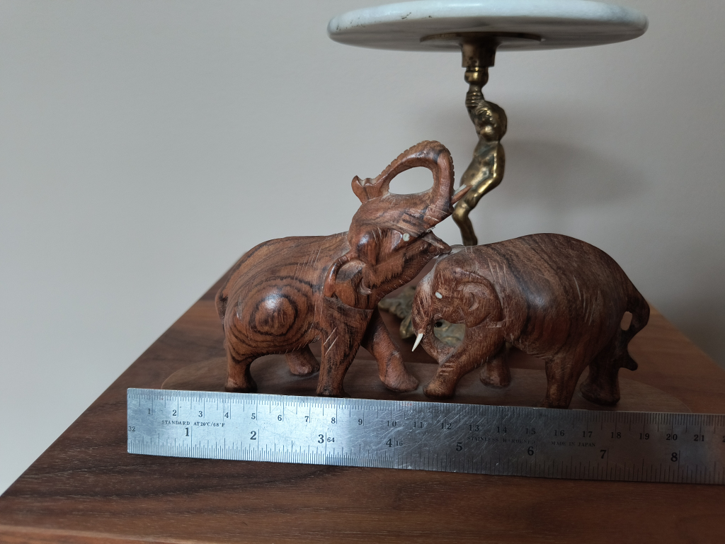 Wooden Elephant Figurine - photo 3