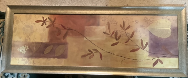 Framed Fall Leaves Artwork