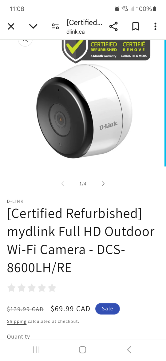 D-Link mydlink Full HD Outdoor Wi-Fi Camera - DCS-8600LH/RE - photo 2