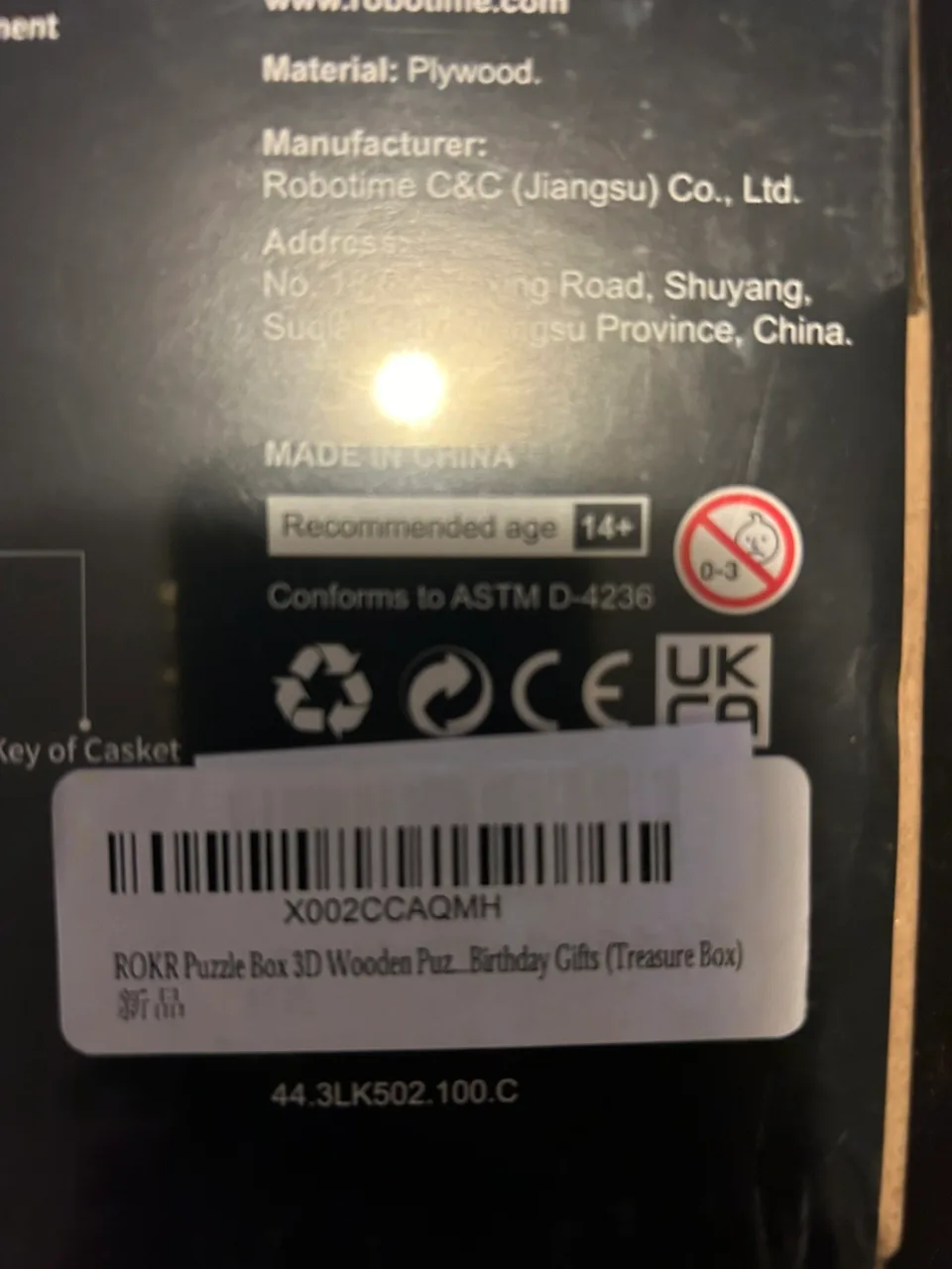 ROKR 3D Wooden Puzzle - Treasure Box with Mechanical Gears image indicator(3)