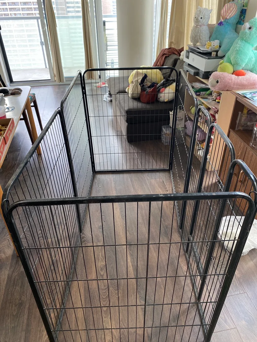 31” x 62” x 39” Black Dog Crate/Cage/Playpen thumbnail