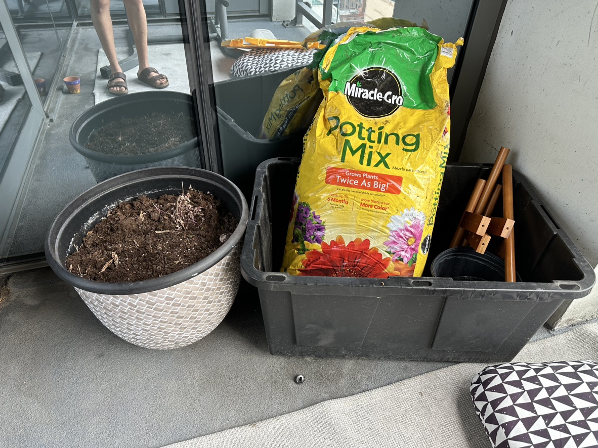 Miracle-Gro Potting Mix and pot - photo 2
