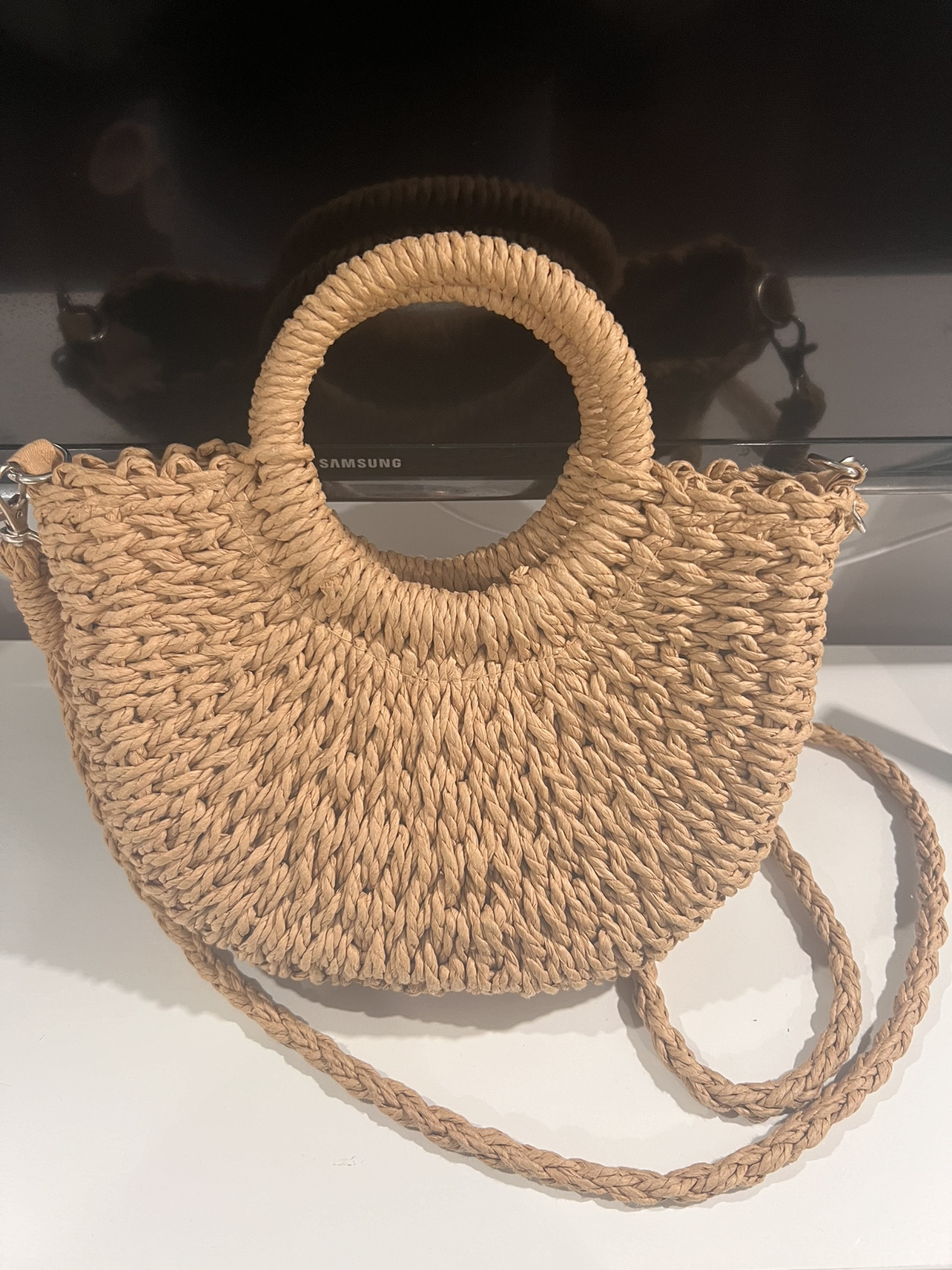 Straw Bag with Strap - photo 2