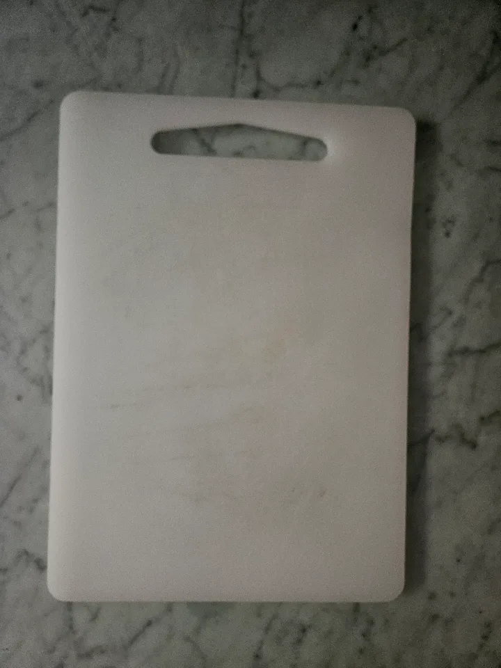 Kitchen Plastic Cutting Board, White thumbnail