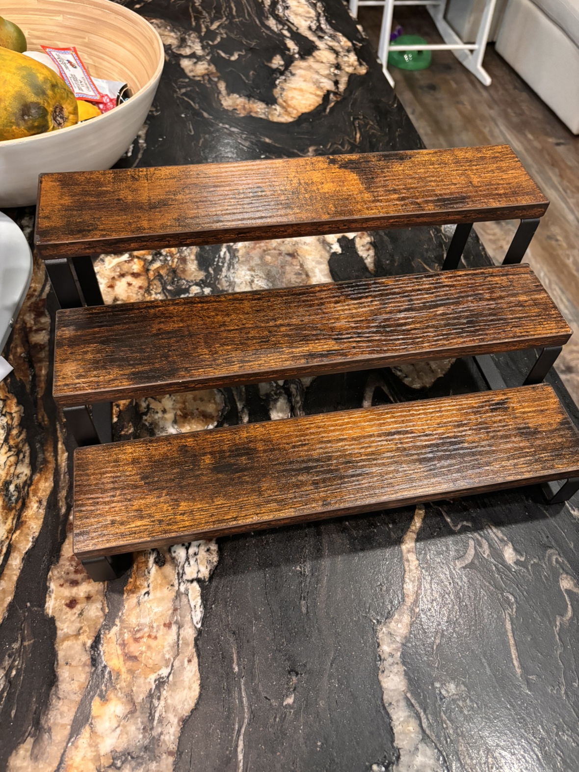 Three Tier Wood Spice Rack